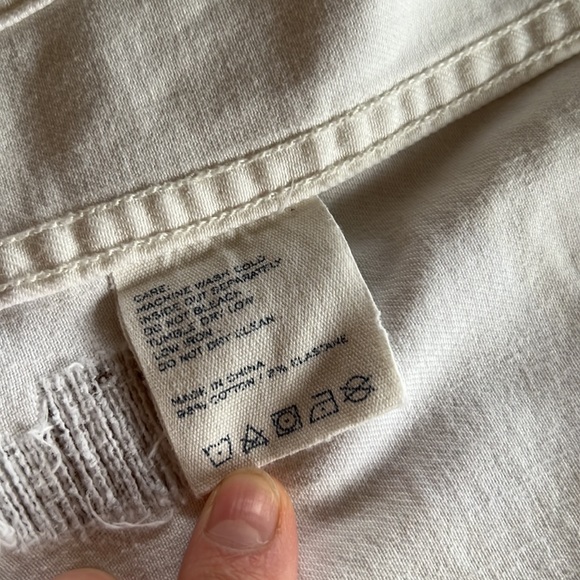 Marc by Marc Jacobs Alexa white distressed cotton jean jacket size medium - Picture 10 of 16